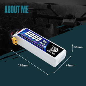 VSVAW 3S FPV Drone batteria Lipo 11.1V 6000mAh 60C imballaggio morbido con presa XT60 per auto RC elicotteri RC parti modello RC - Product Image 5