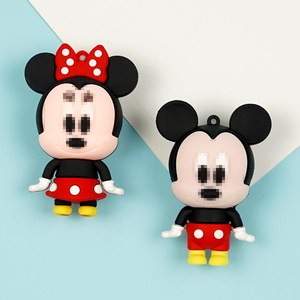 Оптовая продажа, брелоки из ПВХ для Микки Мауса, Детская сумка, подвески для ключей от машины, аксессуары и Подарочная кукла - Product Image 3