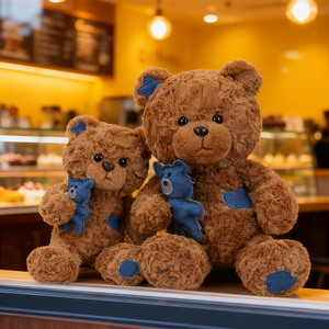 Nuovi Arrivi Creativi: Orsacchiotto di Peluche Super Morbido con Patchwork, Bambola Compagna Imbottita per Alleviare lo Stress - Product Image 5