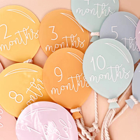 Disques acryliques vierges DIY pour étapes de croissance de bébé (1-12 mois), découpés au laser, accessoire photo pour la croissance du bébé, cadeau de baby shower