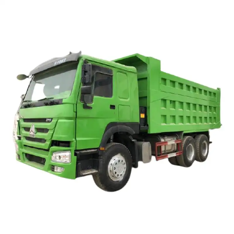 Gebruikt Vrachtwagen Mijnbouw Kipper 10 Wheeler Howo 6X4 Dumper Groen Voor Groothandel