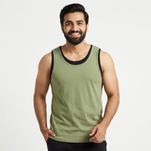 Camisetas sin Mangas para Hombre de Venta Directa de Fábrica, Ajuste Holgado, No Transparentes, Camisetas Deportivas de Algodón para Hombre - Product Image 1