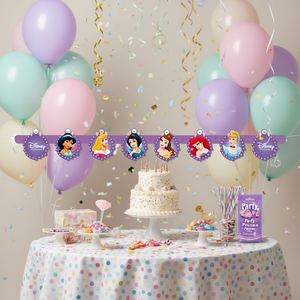 Guirnalda de Papel Princesa Party Love, 2 Piezas en Bolsa, Decoraciones para Fiestas - Product Image 3