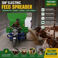 Distributeur d'aliments électrique autopropulsé HUIFU 3m³ à émissions zéro pour l'élevage de bovins et ovins – Vente directe usine