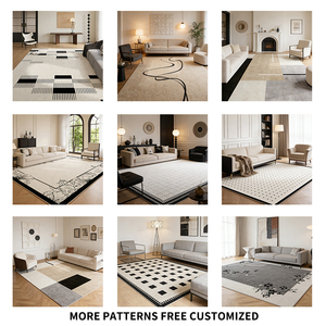 Tapis doux en velours cristal imprimé 3D, modernes et personnalisés, à faible MOQ, ODM/OEM, pour salon et chambre à coucher, tapis de sol de luxe - Product Image 2