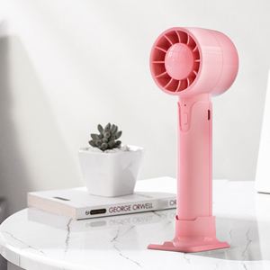 Ventilateur portable à main haute vitesse avec logo personnalisé, mini ventilateur de poche à piles, rechargeable par USB, pour l'extérieur - Product Image 2