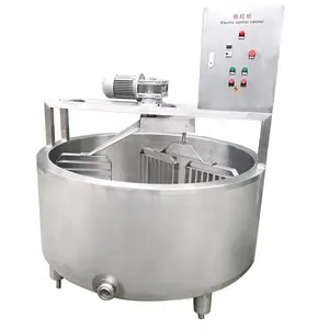 Hot Sale 500 to 1000 liters automatic small scale cheese vat cheese making machine with wheel for dairy factory