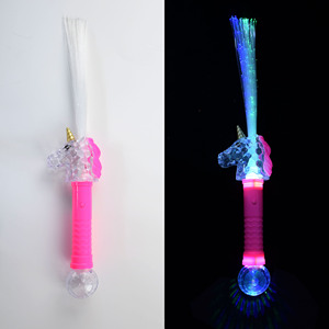 Wholesale LED Flashing <strong>Unicorn</strong> Fiber Optic Wand Kids <strong>Party</strong> <strong>Supplies</strong> for Diwali &amp; Holidays Magical Glow Lamp Birthday Light Gift - Product Image 5