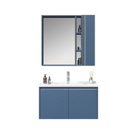 Meuble-lavabo mural minimaliste moderne, meuble-lavabo design pour salle de bain, meuble-lavabo avec miroir, meuble-lavabo d'angle pour salle de bain
