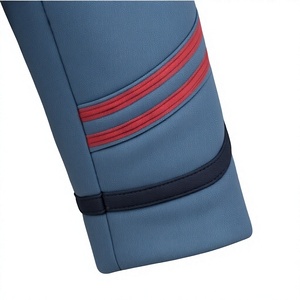 Chaqueta de lana acolchada azul claro para hombre, con cuello alto, abotonada, estilo uniforme histórico, para invierno. - Product Image 5