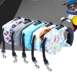 Bán Buôn Nhiều Thiết Kế Có Thể Điều Chỉnh Trượt Sang Trọng Nylon Dây Tùy Chỉnh In Logo Pet Retractable Dog Leash Cho Chó