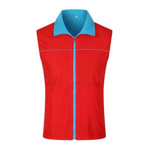 Chaleco reflectante de seguridad, color azul naranja, con cremallera, unisex, ropa de trabajo de otoño, alta visibilidad - Product Image 4