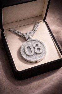 Colgante de Moissanita Personalizado Premium para Hombre, Plata 925, Estilo Iced Out, Joyería para Fiesta de Raperos, Gemas Elvora, Certificado IGI, 19 CTW - Product Image 4