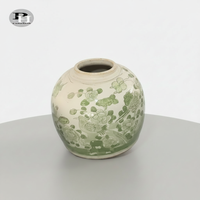 Vase de table Art Déco en céramique et porcelaine fait main, motif oiseaux et fleurs, étanche, écologique, pour décoration intérieure et bonbons