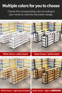 ชั้นวางของแบบเบาสำหรับ<span class=keywords><strong>ร้าน</strong></span>ขายของชำ ชั้นวางสินค้าแบบกอนโดลา ซูเปอร์มาร์เก็ต <span class=keywords><strong>ร้าน</strong></span>ค้า ชั้นวางโชว์สินค้าหลายชั้นแบบสองด้าน - Product Image 6