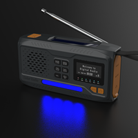 Draagbare nood-DAB-radio met oplaadbare batterij voor outdoor overleving, zonne-opladen & zaklampfunctie