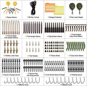 <span class=keywords><strong>Roll</strong></span> Over Image para ampliar el kit de aparejos de señuelo de pesca de carpa, equipo de pesca de carpa 217PCs cebo de pesca de carpa - Product Image 2