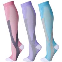 Bas de compression montants sur mesure 20-30 mmHg, haute qualité, colorés, favorisant la circulation, pour le voyage