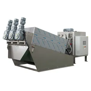 Automatic Container Wastewater Treatment System Multi-Disc Screw Press Dewatering Sludge Machine