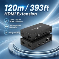 Extenseur KVM HDMI 120M 1080P 60Hz - Émetteur avec IR, Multi-vers-Multi et prise en charge PoE