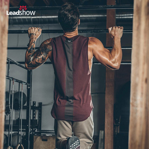 Men's Custom Logo Cotton Workout Fitness <strong>Vest</strong> Plus Size Wholesale <strong>Stringer</strong> Shirt Athletic Wear Printed Pattern for Bodybuilding - Product Image 4