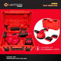 Vibrateur de carrelage sans fil 511503 avec ventouse de 166 mm, affichage numérique à 6 vitesses pour l'installation de dalles de carrelage grand format
