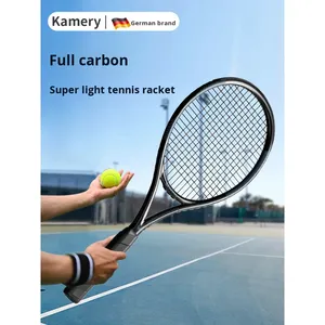 Raqueta de <span class=keywords><strong>Tenis</strong></span> de Fibra de Carbono Kamery de <span class=keywords><strong>Alemania</strong></span> para Adultos y Estudiantes Universitarios, Raqueta Individual con Cuerdas de Nailon, Entrenador de Rebote, Tienda Oficial - Product Image 5