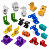 Support de fixation de panneau solaire CNC sur mesure, pince intermédiaire, pince d'extrémité, support en Z, pied en L, aluminium anodisé coloré, OEM