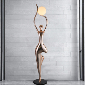 SANXIANG Simple Figure Sculpture sol décoration Art <span class=keywords><strong>Design</strong></span> danse déesse décor à la maison salon hall debout <span class=keywords><strong>lampadaire</strong></span> - Product Image 5