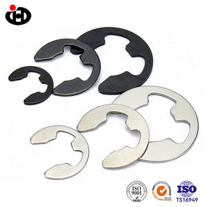 Anneau de retenue externe de type <span class=keywords><strong>E</strong></span> en acier inoxydable 304/oxyde noir 65Mn GB896 pour fixation de rainure d'arbre - Product Image 1