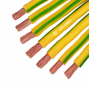 China Factory Single Core 1.5mm2 2.5mm2 4mm2 6mm2 10mm2 16mm2 25mm2 H07V-R Electric Wire Yellow Green Earth Flexible BVR Cable