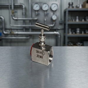 Stainless Steel <b>Needle</b> <b>Valve</b> Square Body Manual Control 2 Way Flow Regulation for Industrial Instrumentation OEM - Product Image 2