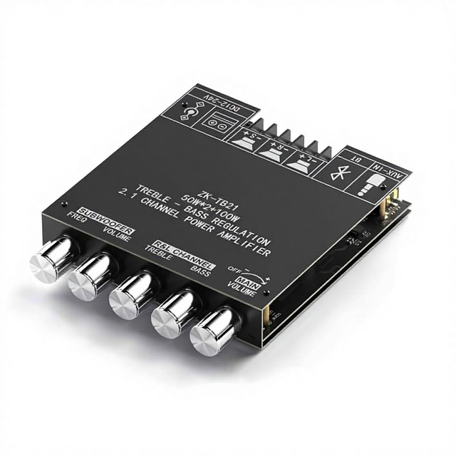 2.1-channel BT Audio Integrated Circuit Electronic Components ZK-TB21 High-power Amplifier Board Overweight Subwoofer