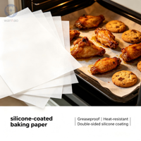 Rouleau de papier cuisson double face en silicone de qualité alimentaire, feuilles de papier silicone double face, papier huilé en silicone
