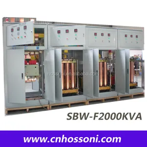 มืออาชีพปรับแรงดันไฟฟ้าอัตโนมัติสําหรับใช้ในอุตสาหกรรม, SBW-F2500KVA, ช่วงกว้าง 260V-500V, ทองแดงบริสุทธิ์