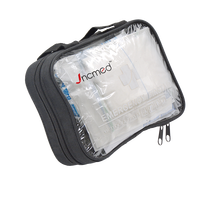 JCMED Nouveau modèle Sac à main transparent noir Trousse de premiers secours et de survie avec fournitures médicales d'urgence essentielles