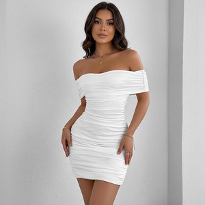 Abito Mini Bodycon da Donna con Spalle Scoperte, Vestito Corto da Festa Formale <span class=keywords><strong>per</strong></span> <span class=keywords><strong>Matrimonio</strong></span>, <span class=keywords><strong>Abiti</strong></span> da Cerimonia, Outfit Moda Primaverile - Product Image 4