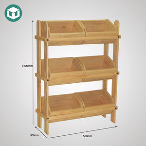 Présentoir de boulangerie en <span class=keywords><strong>bois</strong></span> à 3 niveaux respectueux de l'environnement - Product Image 2