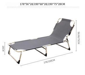 All Weather <b>Folding</b> <b>Camping</b> <b>Bed</b> Adjustable Reclining Camp Cot Lightweight Lounge Chair Sleeping <b>Bed</b> for Outdoor Patio ZD001-1 Po - Product Image 3