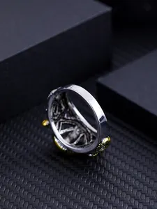 خاتم جمجمة هيب هوب وبنك أوروبي منقوش بتصميم الفايكينج الشمالي خاتم للجنسين مجوهرات