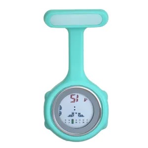 Montre électronique pour infirmière, boîtier en alliage, horloge numérique lumineuse avec alarme, chronomètre pour étudiant, bracelet en caoutchouc, boîtier rond tendance, bracelet <span class=keywords><strong>de</strong></span> 16 mm, 43 mm - Product Image 5