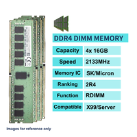NOUVEAU Kit PC de bureau avec carte mère X99-2D4, combo double processeur Intel Xeon E5 2680 V4, 4x 16 Go DDR4 RDIMM, carte mère X99 double CPU