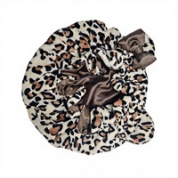 Nouvel Arrivage, Meilleure Vente : Bonnet de Nuit Unisexe en Peluche à Oreilles d'Animaux, Doublure Satinée, Motif Léopard, pour Cheveux Bouclés et Tressés, Cyclisme, Hiver, Adultes