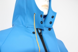 Chaqueta Impermeable Azul Oscuro Personalizada con Peto y Pantalones Impermeables para Hombre y Mujer, Impermeable para Pesca - Product Image 2