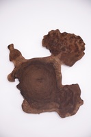 Plateaux de table basse convertibles sur mesure en bois massif de Noyer Burl, design à bord naturel, style européen moderne antique de luxe OEM/ODM