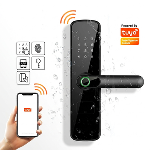 กุญแจล็อคอัจฉริยะกันน้ำ ทนทาน พร้อมระบบสแกนลายนิ้วมือ รหัสผ่าน Ttlock Tuya WiFi ดิจิตอลล็อค พร้อมพอร์ต USB สำหรับชาร์จฉุกเฉิน สำหรับบ้าน - Product Image 1