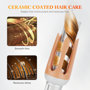 Negative Ionic Ceramic Coating Manual-Wired Hair Curling Wand <strong>Massager</strong> for Head <strong>2</strong>-way Rotation 3-<strong>speed</strong> Temperature Regulation - Product Image 3