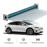 Película para Ventanas de Auto con 95% de Reflexión de Calor IRR, Anti-Rayones, Nitruro de Titanio, Pulverización Magnetrónica, 2mil PET, Tinte Solar Automotriz, 8 Años de Garantía