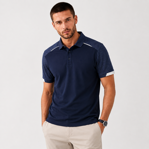Camiseta Polo de Poliéster de Secado Rápido para Hombre con Logotipo Personalizado, Manga Corta, Color Sólido, Estilo Ejecutivo, ODM OEM - Product Image 2