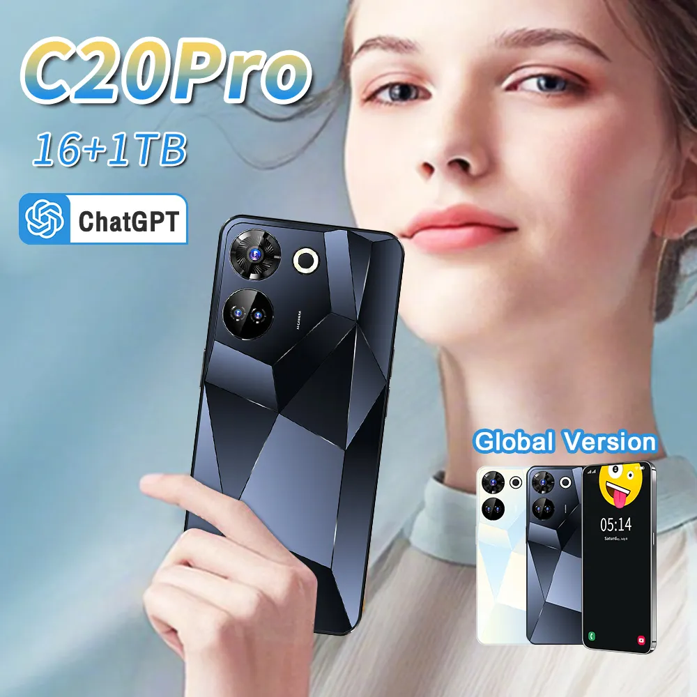 7.3 इंच c20 प्रो एंड्रॉयड tecno 5G मोबाइल फोन 16G + 1024G खुला ग्लोबल स्मार्टफ़ोन